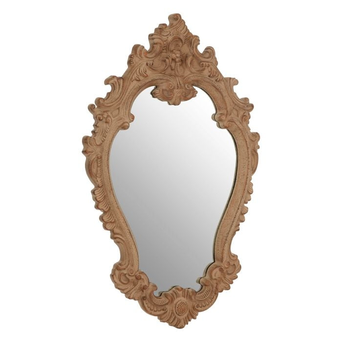Ascot Rococo Design Wall Bedroom Mirror In Antique Brown