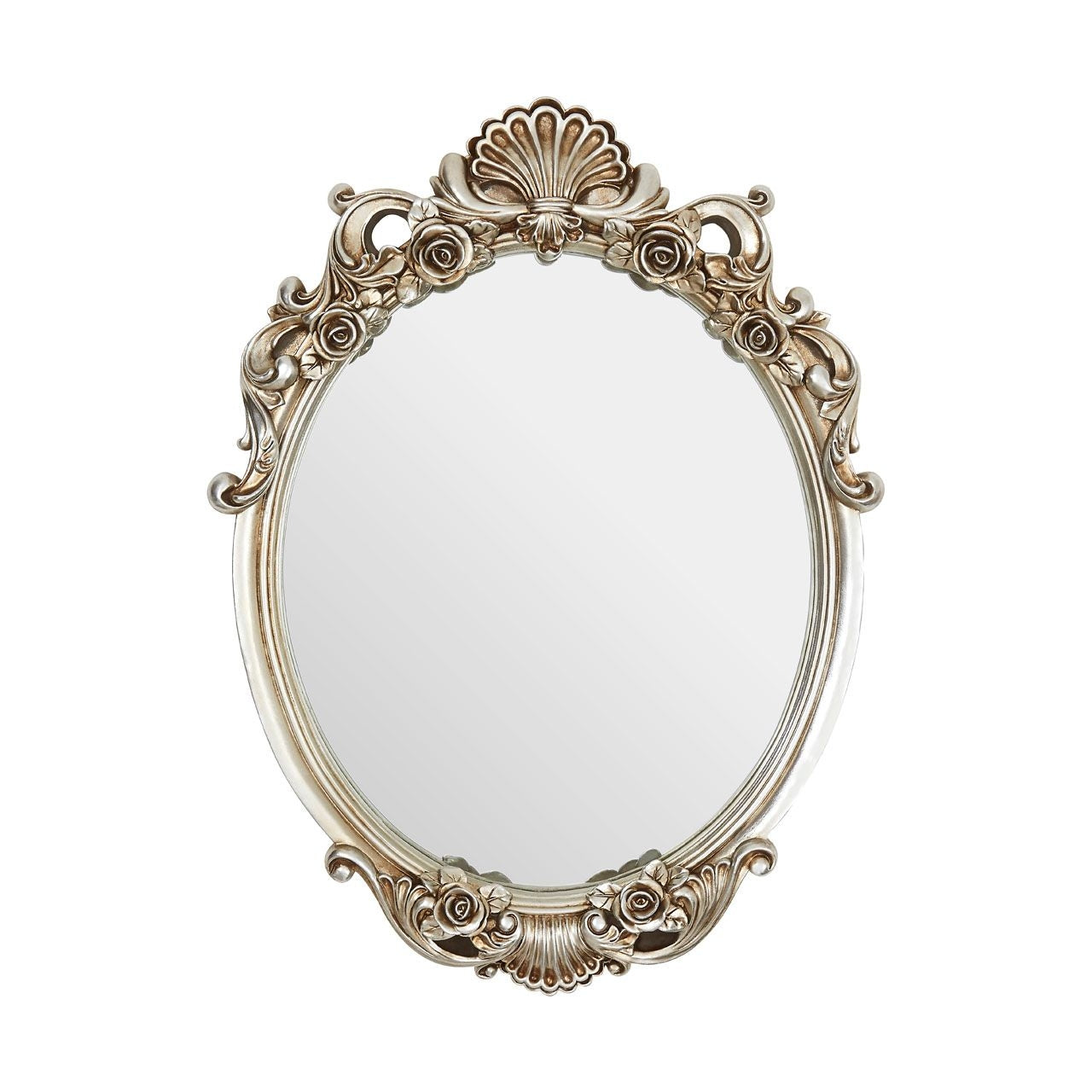 Chiyoka Rose And Clam Wall Bedroom Mirror In Champagne