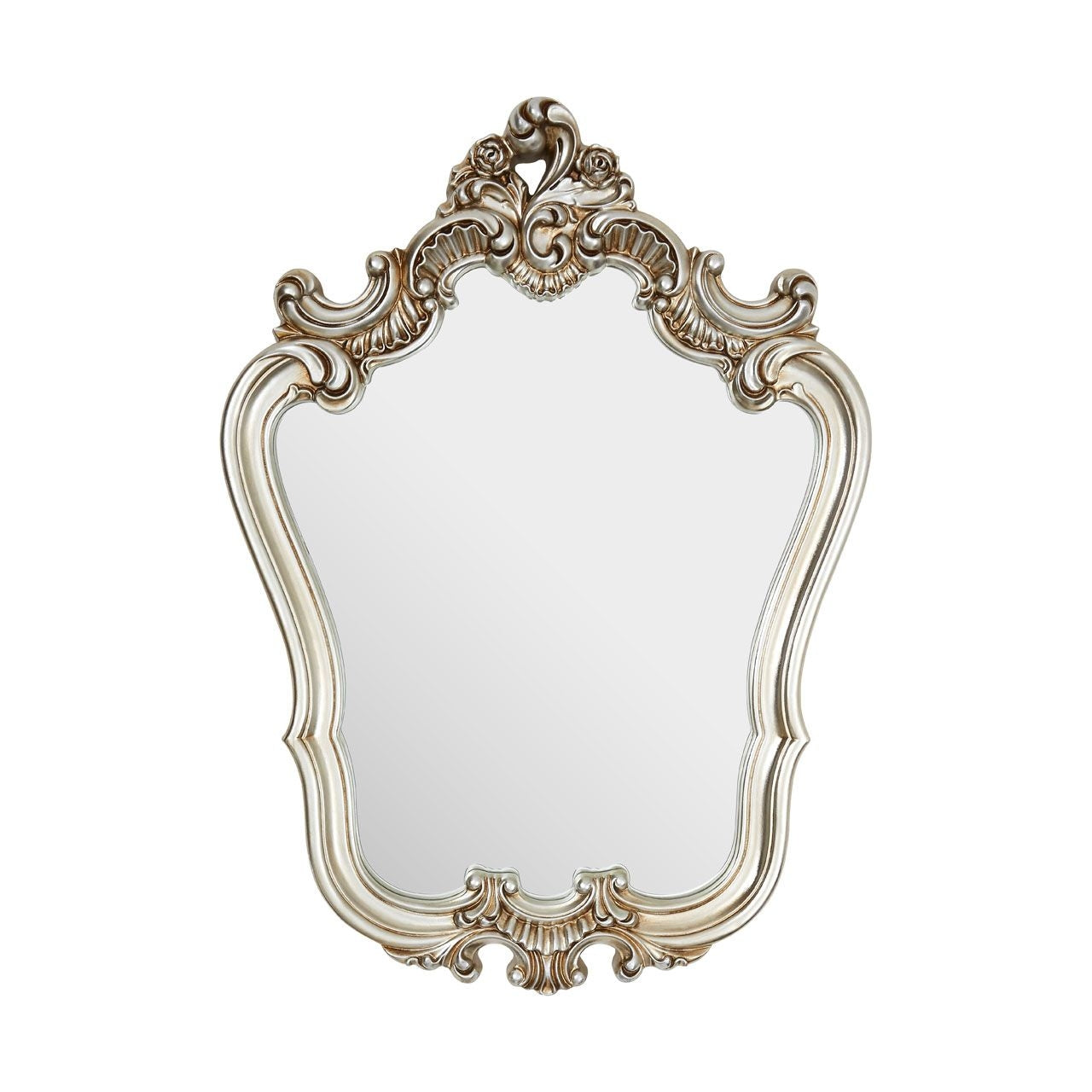 Chiyoka Rose Crest Wall Bedroom Mirror In Champagne