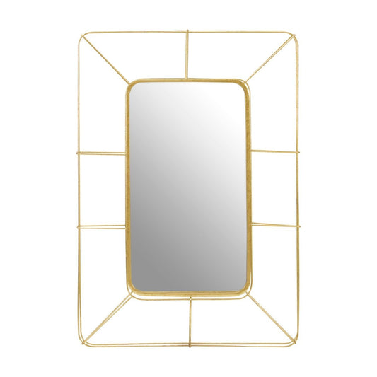 Yaxa Wall Bedroom Mirror In Gold Metal Frame