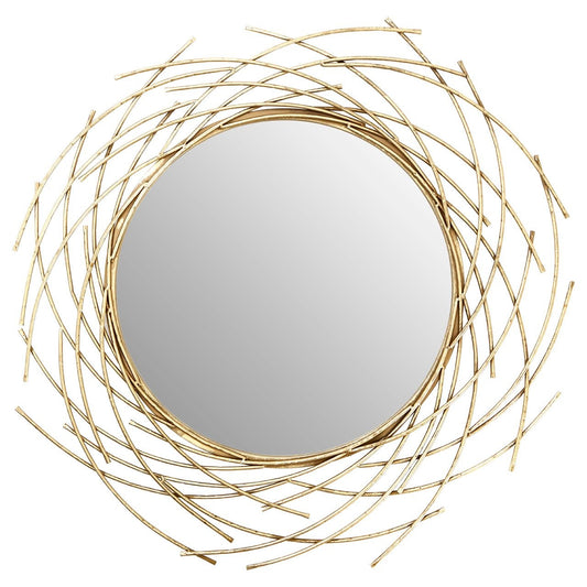 Farran Spiral Wall Bedroom Mirror In Champagne