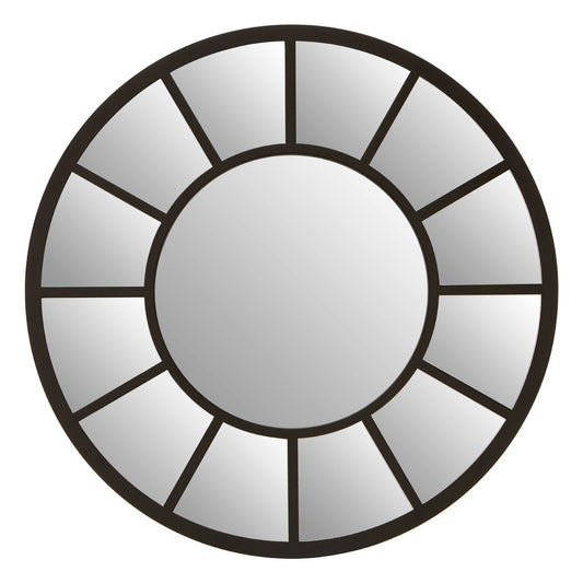 Tiffany Round Wall Bedroom Mirror In Black Frame