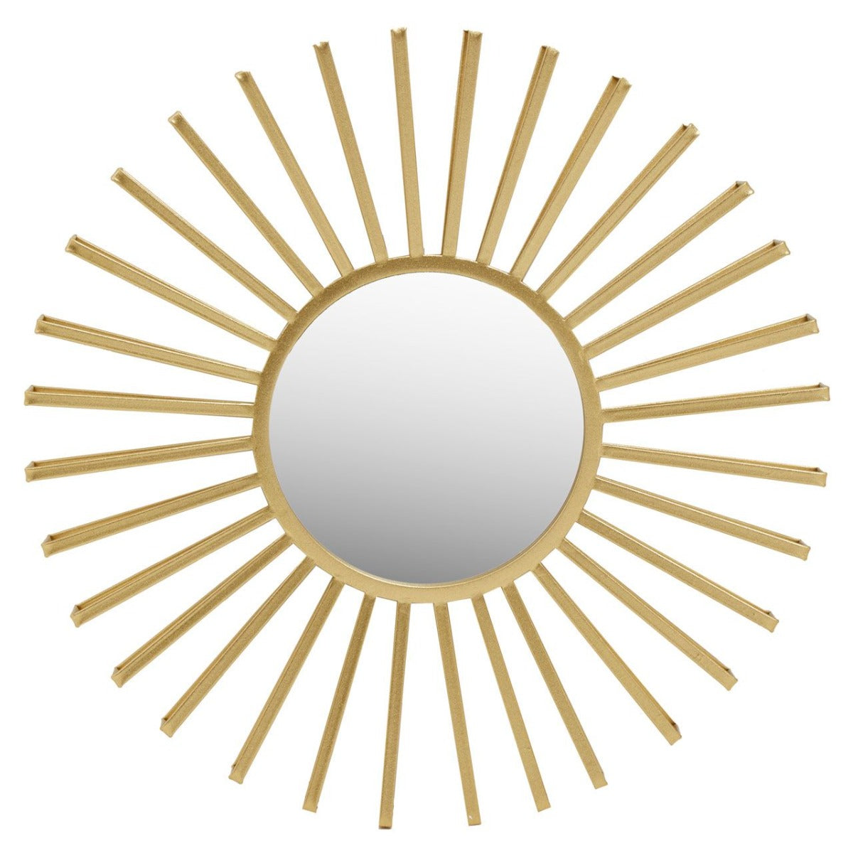 Farran Sun Shape Wall Mirror In Champagne Gold