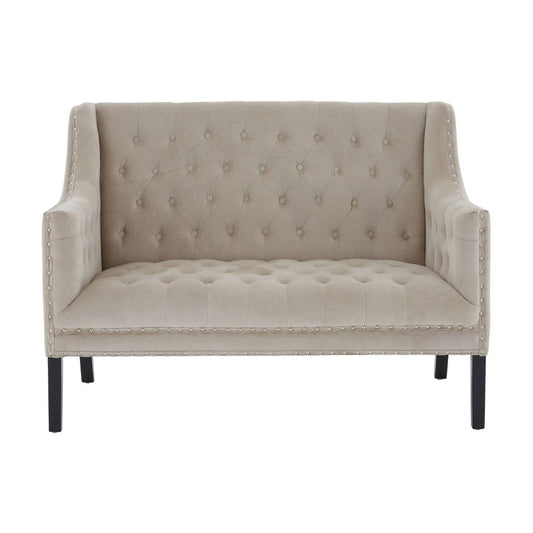 Regents Park Velvet 2 Seat Sofa In Light Camel