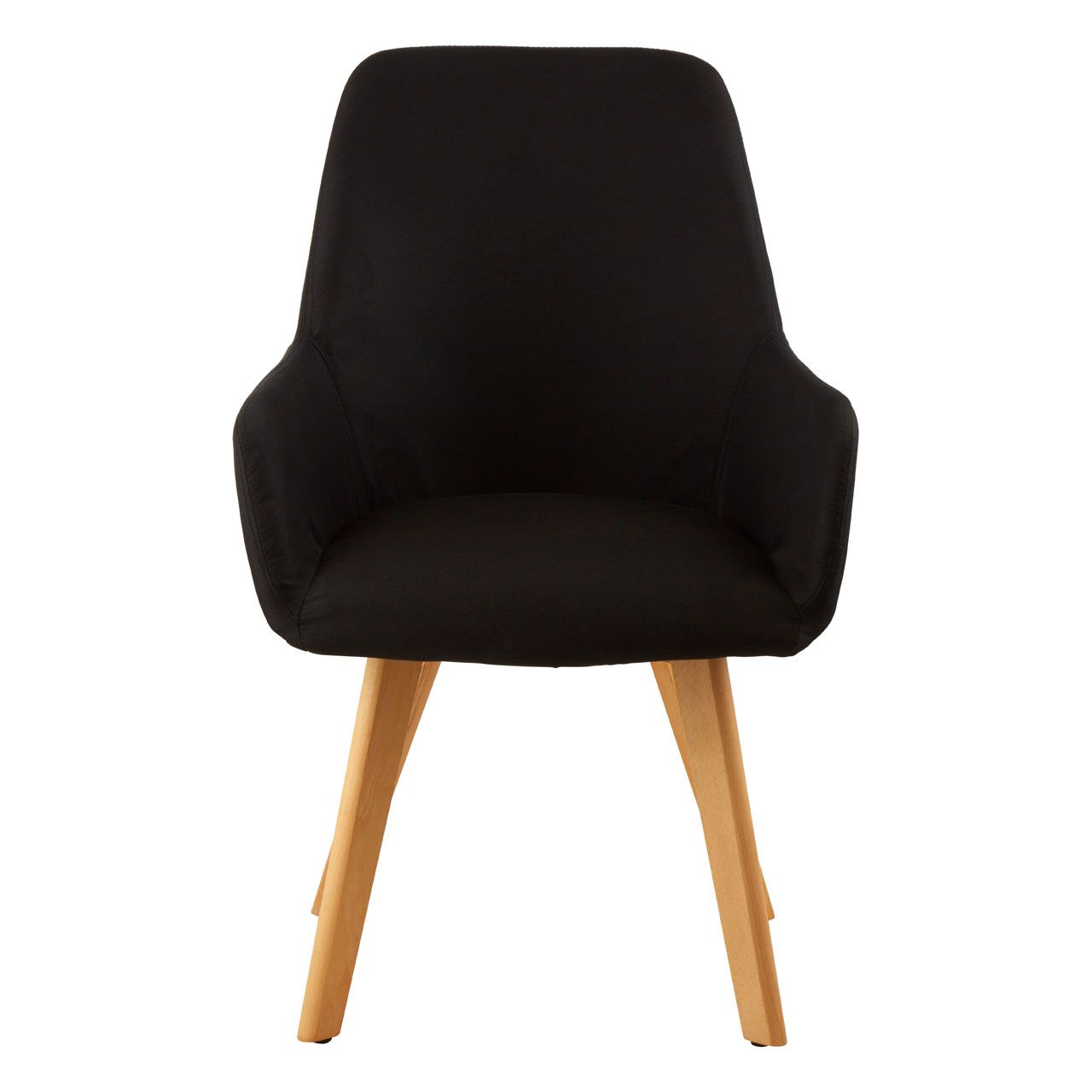 Stockholm Fabric Leisure Bedroom Chair In Black With Black Metal Frame