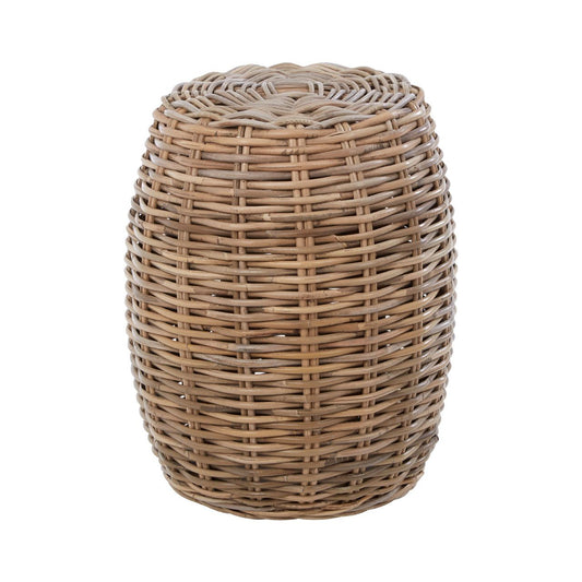 Maka Wooden Rattan Stool In Natural