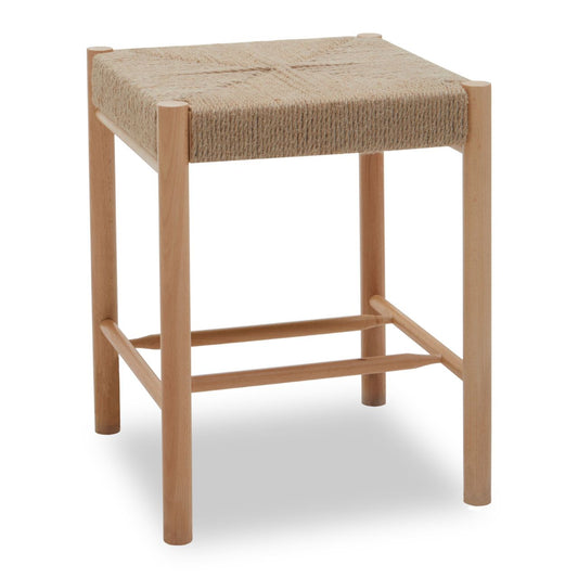 Bandar Square Wooden Stool In Natural