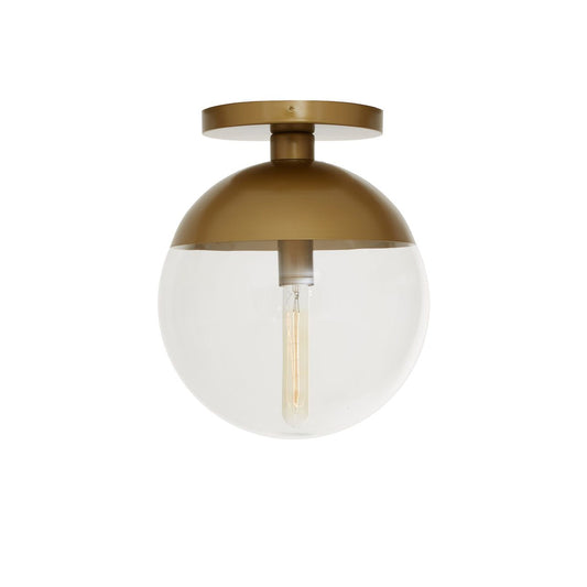 Revive Clear Glass Shade Ceiling Light In Gold