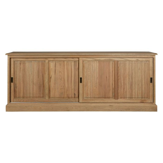 Leith Wooden Sideboard In Aged Grey With 2 Sliding Doors