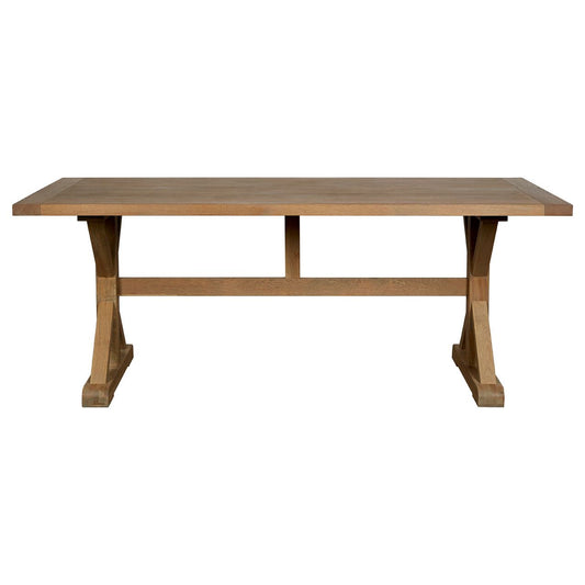 Lyon Rectangular Wooden Dining Table In Aged Grey