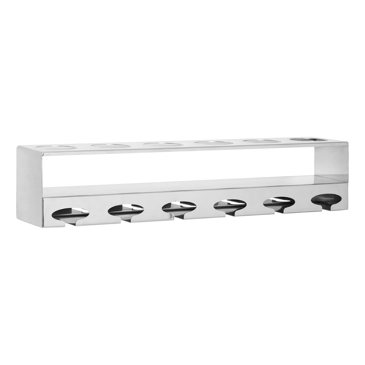 Novo Stainless Steel 6 Bottles Wine Rack In Silver