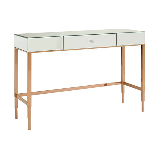 Goldie Mirrored Glass Console Table With 1 Drawer