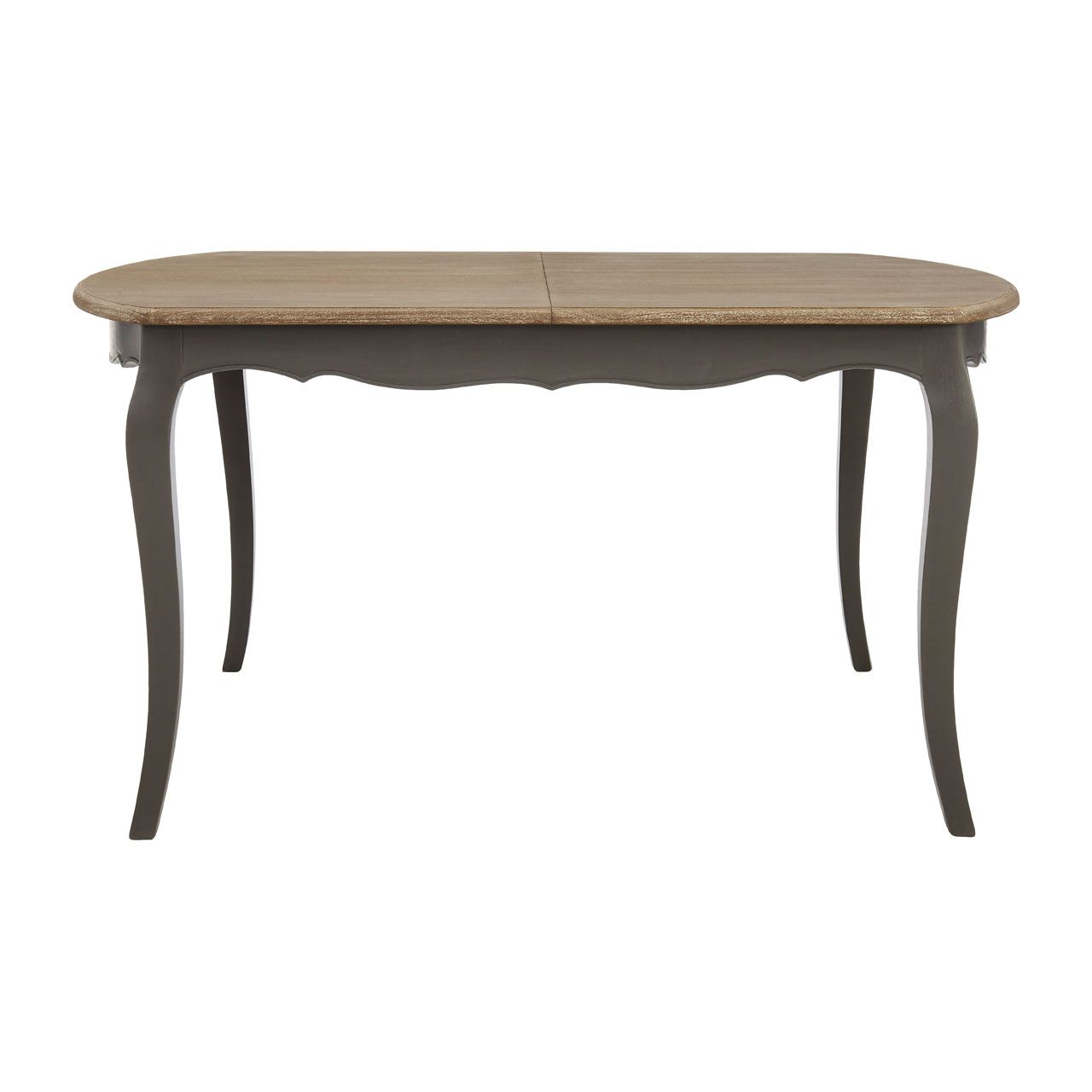 Loire Extending Wooden Dining Table In Dark Grey