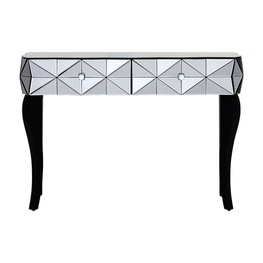 Soho 3D Mirrored Glass Console Table With 2 Drawers