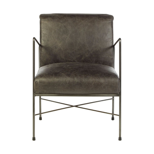 Hoxton Faux Leather Dining Chair In Ebony With Sturdy Iron Legs
