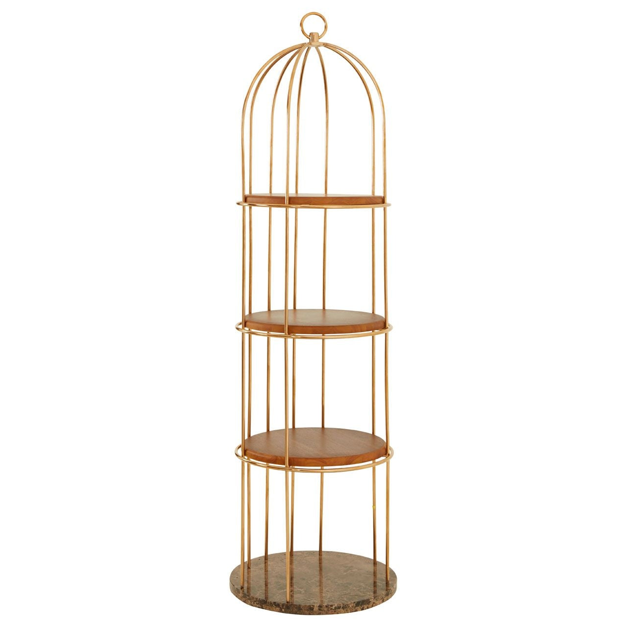 Horizon Large Cage Design Bookcase In Rose Gold