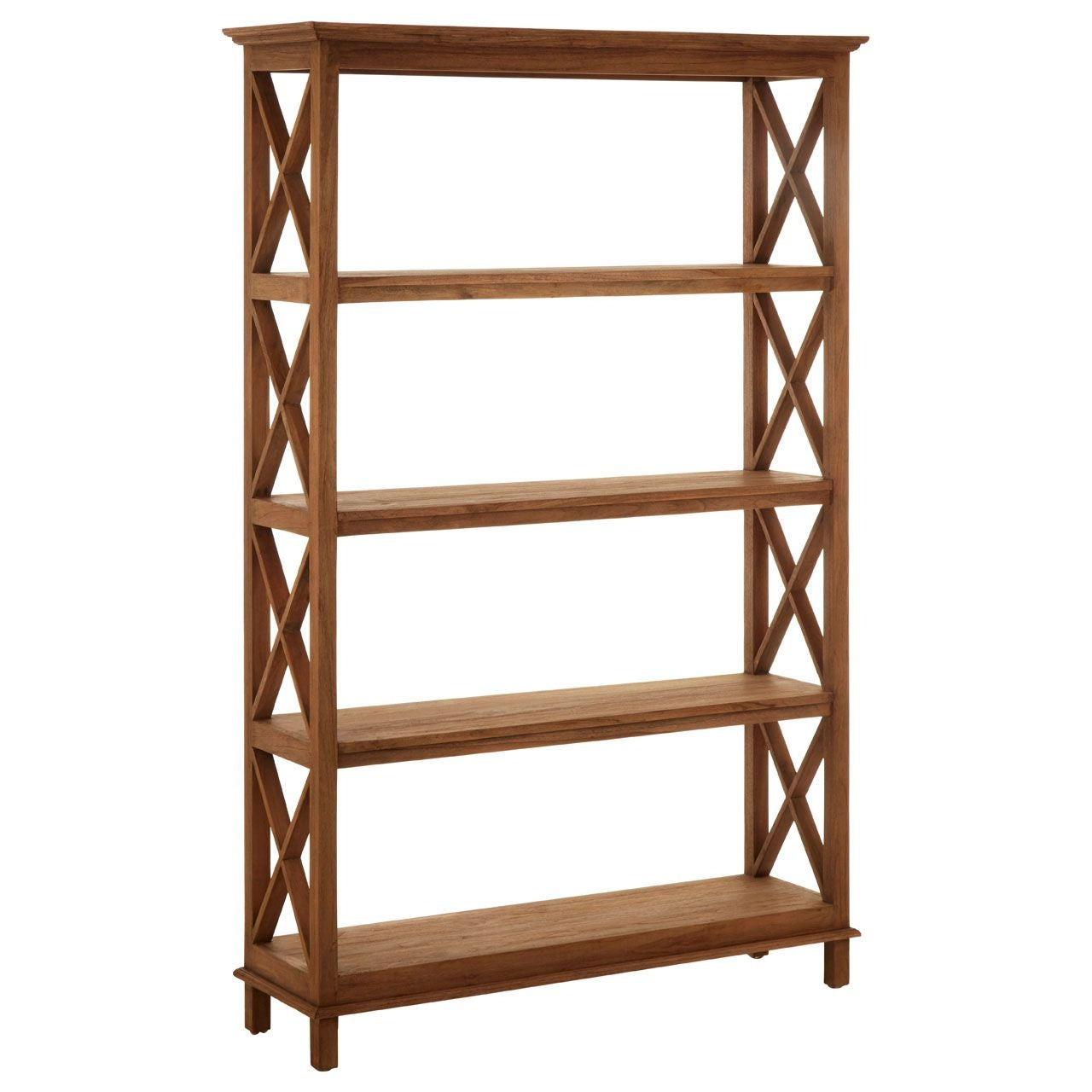 Lovina 4 Tier Wooden Shelving Unit In Antique Brown