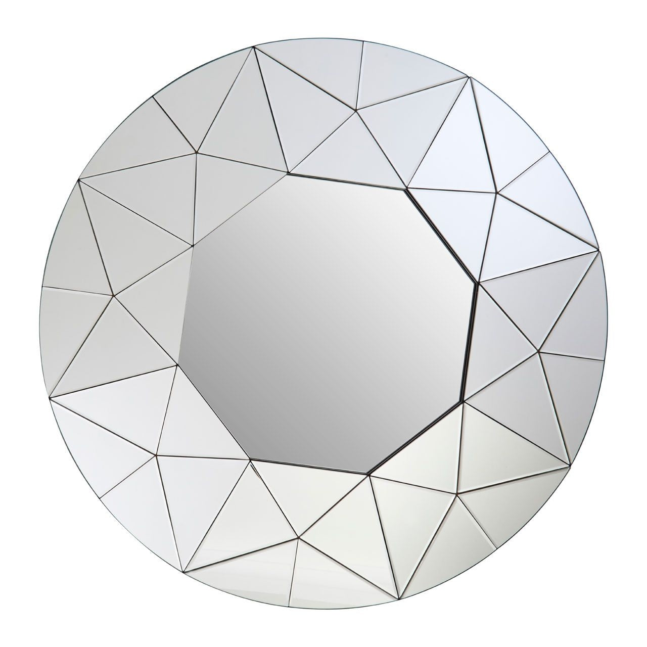 Roona Round Wall Bedroom Mirror In Silver Frame