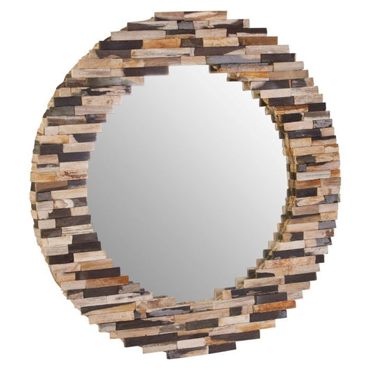 Ripley Tile Mosaic Effect Wall Mirror In Multi-Colour Frame