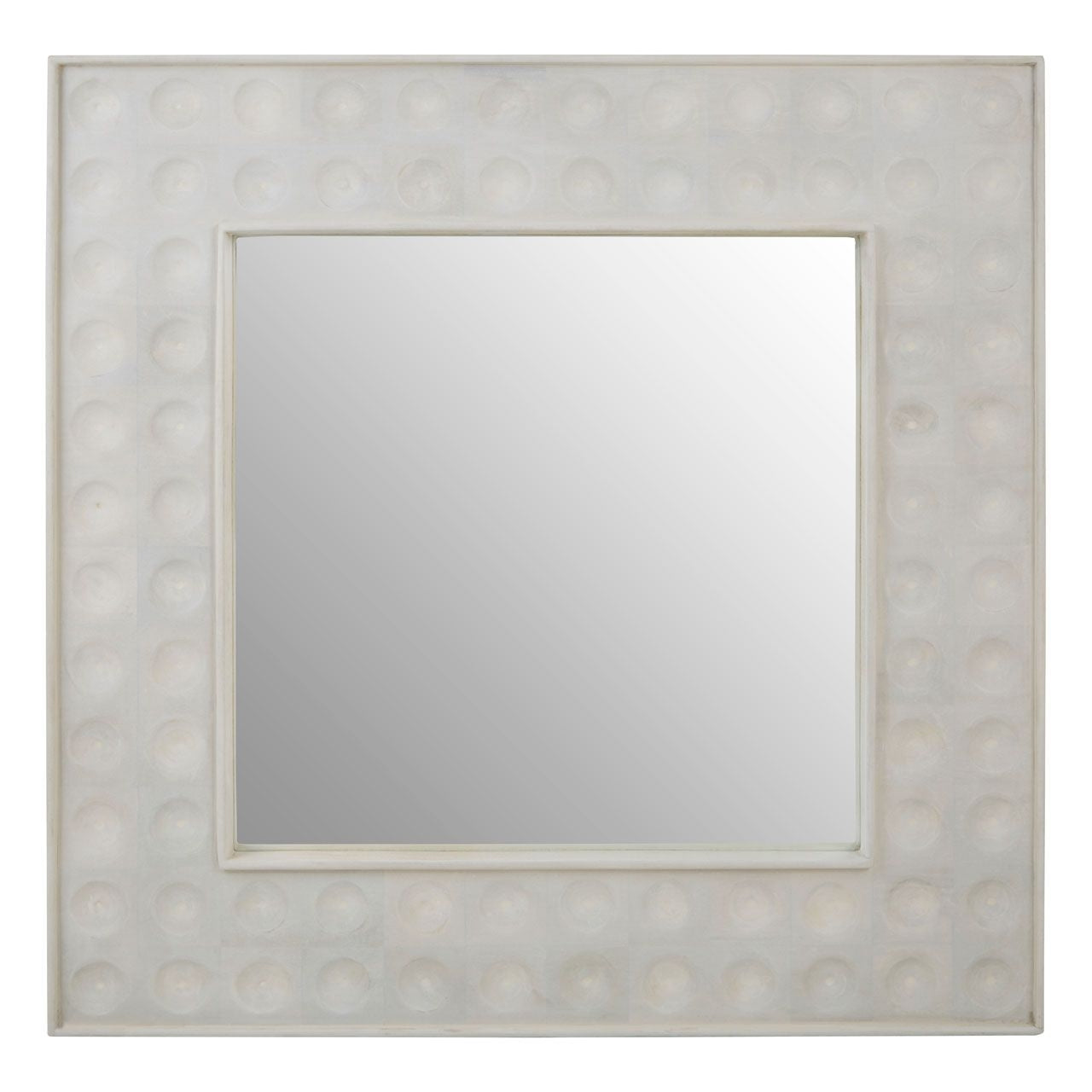 Satara Wall Bedroom Mirror In Weathered White Frame