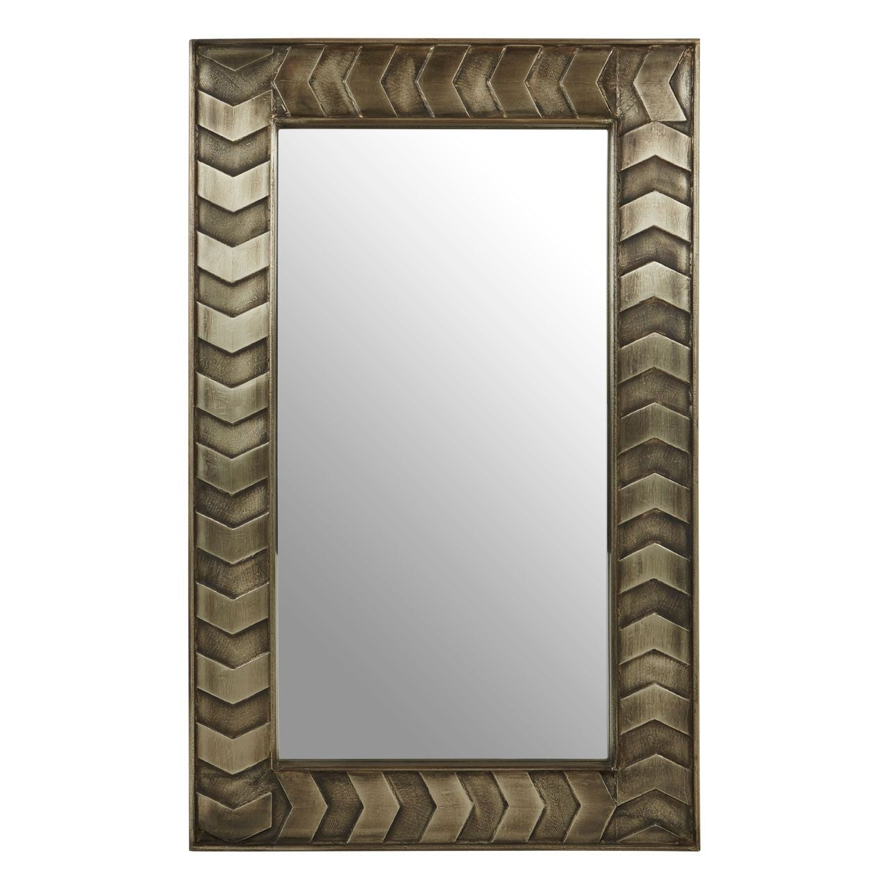 Sirsa Wall Bedroom Mirror In Weathered Brown Frame