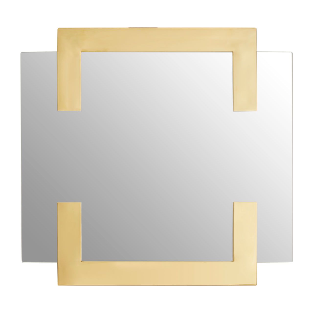 Deana Mirrored Glass Wall Mirror With Gold Stainless Steel Frame