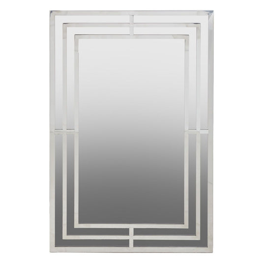 Avelino Rectangular Wall Bedroom Mirror With Silver Frame