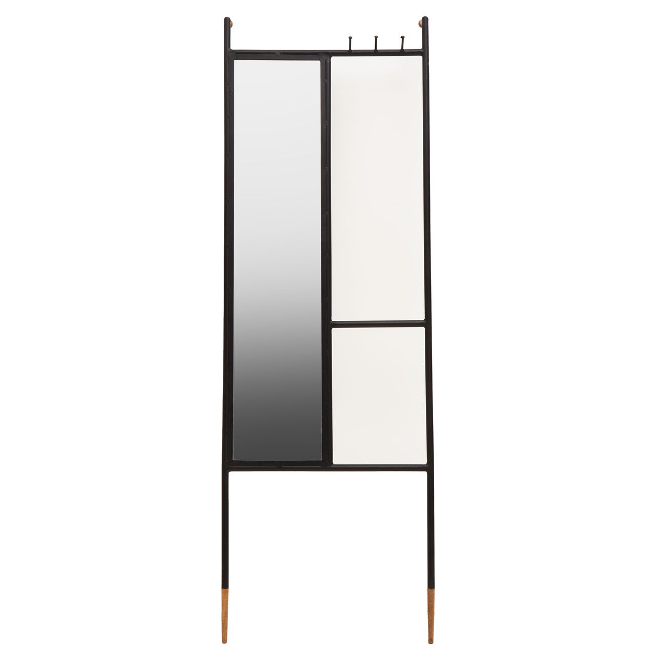 Nirav Wall Mirror With Black Metal Frame