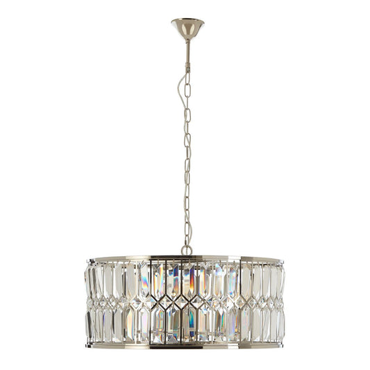Marentina Round Chandelier Ceiling Light In Nickel