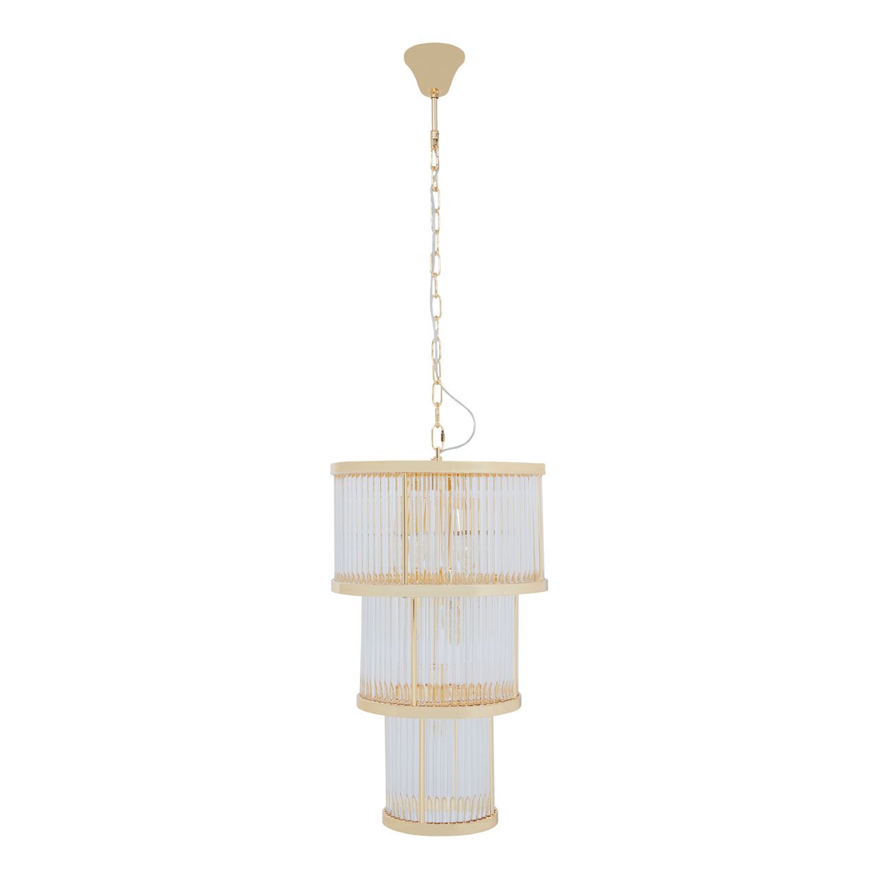 Salasco Small 3 Tier Chandelier Ceiling Light In Gold
