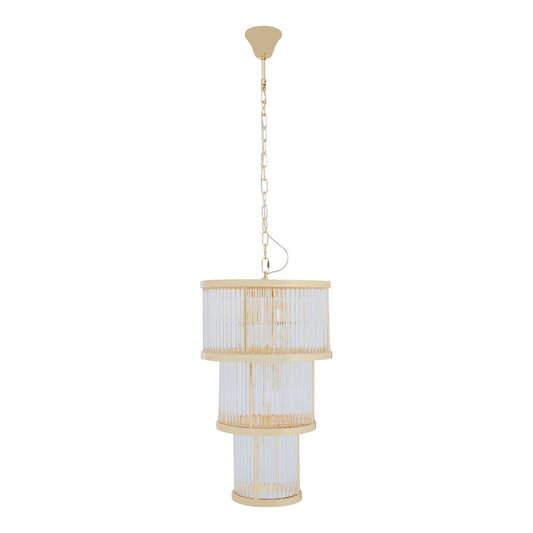 Salasco Small 3 Tier Chandelier Ceiling Light In Gold
