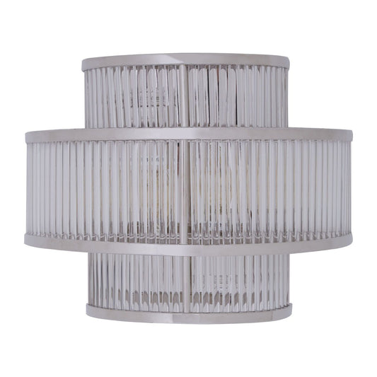 Salasco Fluted Pattern 3 Tier Wall Light In Nickel