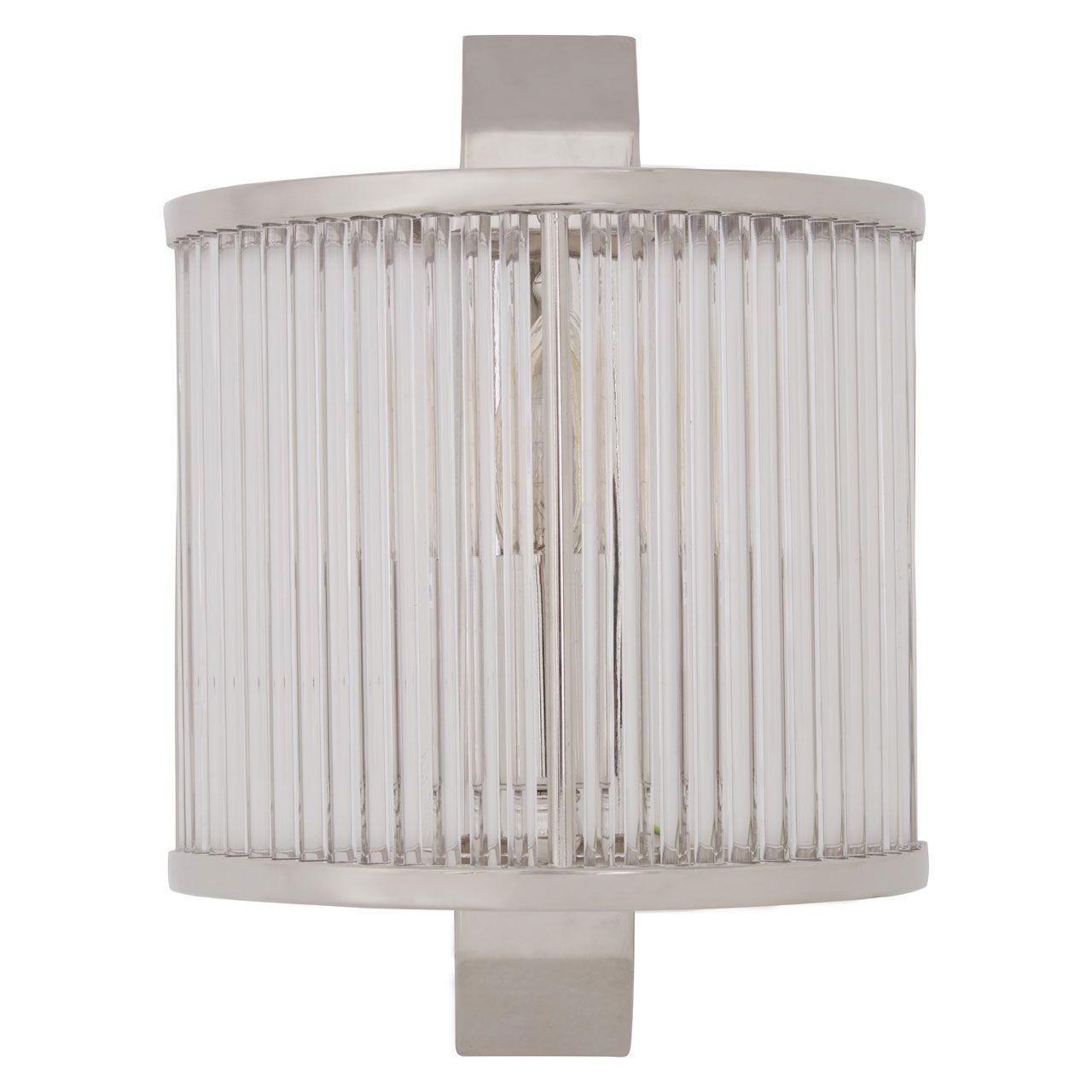 Salasco Ribbed Pattern Wall Light In Nickel