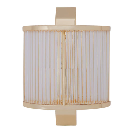 Salasco Ribbed Pattern Wall Light In Gold