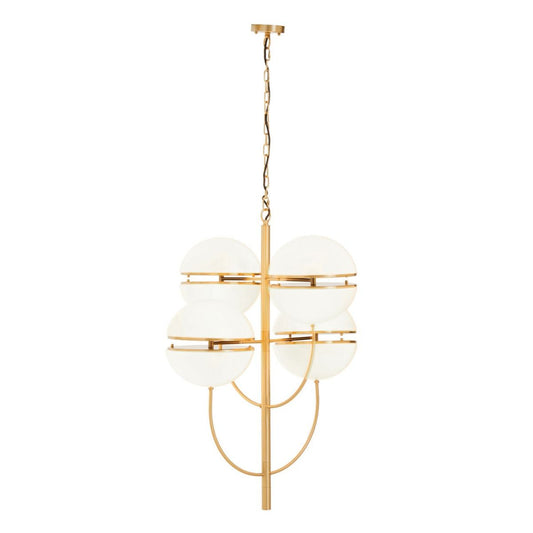 Abira Four Ball Ceiling Pendant Light In Brass