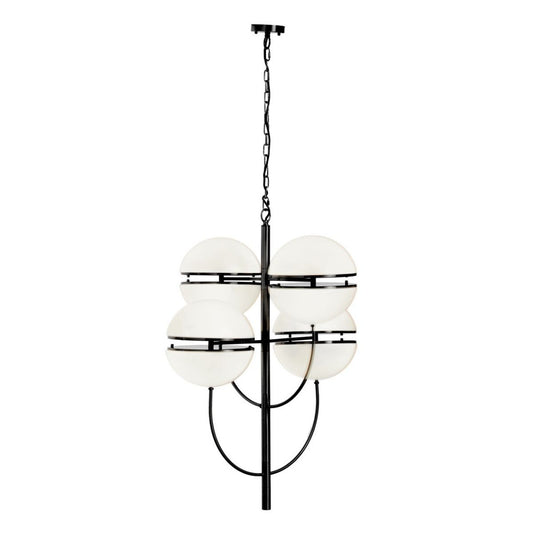 Abira Four Ball Ceiling Pendant Light In Black