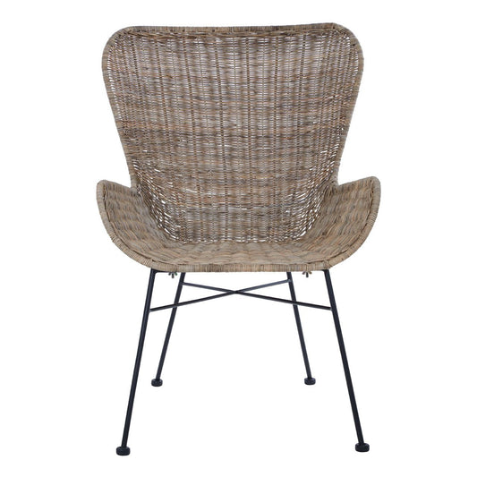 Manado Kubu Rattan Curved Design Bedroom Chair In Natural