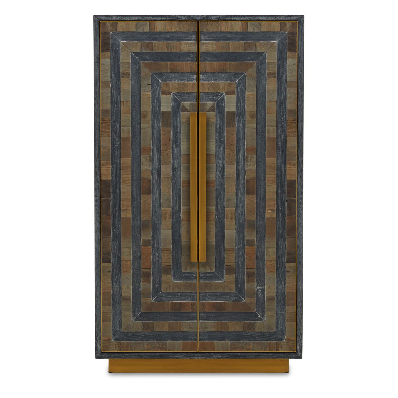 Roselle Tall Wooden Storage Cabinet In Antique Brass With 2 Doors