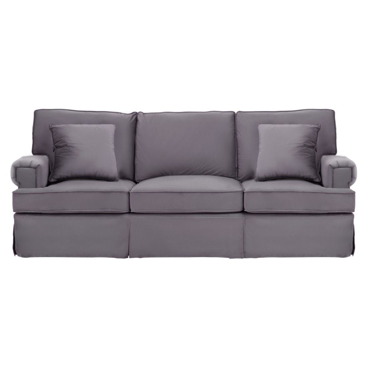 Ralph Velvet 3 Seater Sofa In Grey