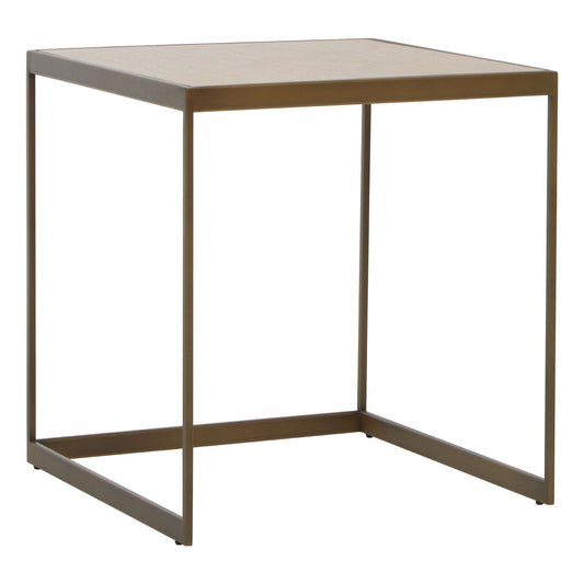 Grenoble Large Wooden Lamp Table With Metal Frame