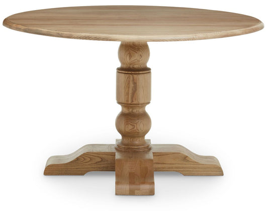 Parkside Round Wooden Dining Table In Rich Wood Grains