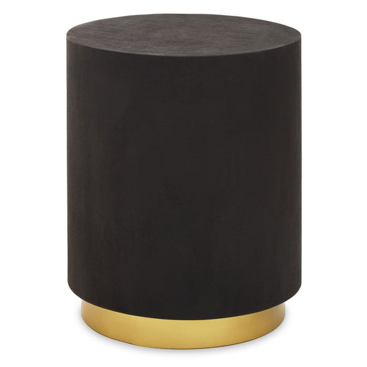 Naro Wooden Coffee Table In Black And Gold Concrete Look