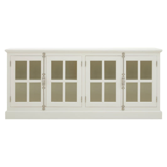 Covent Mahogany Wood Sideboard With 4 Doors In White