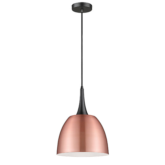 Acton Ceiling Pendant Light In Copper And Matt Black