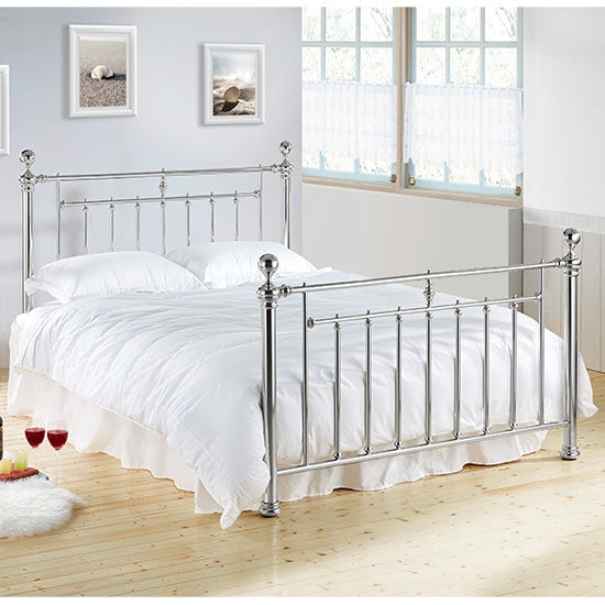Alexander Metal Double Bed In Chrome