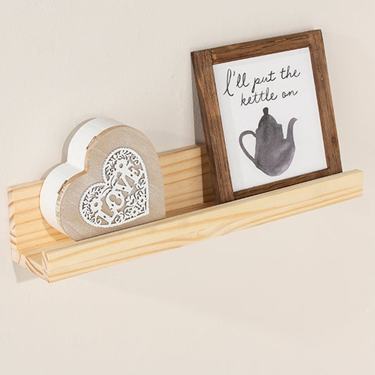 Allston 480mm Wooden Display Wall Shelf In Natural Oak