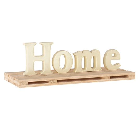 Allston Medium Wooden Pallet Effect Wall Shelf In Natural Oak