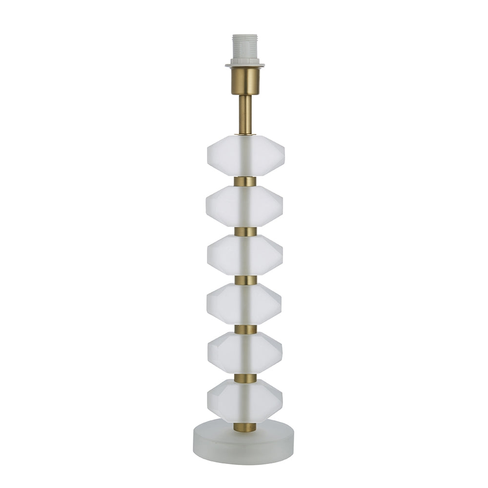 Annabelle Table Lamp Base Only In Frosted Crystal Glass