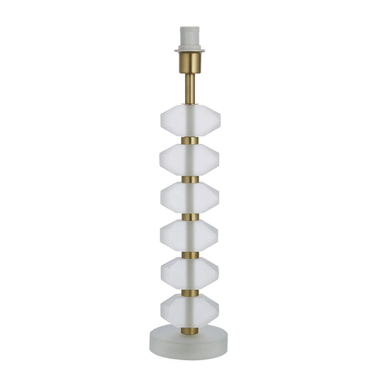 Annabelle Table Lamp Base Only In Frosted Crystal Glass