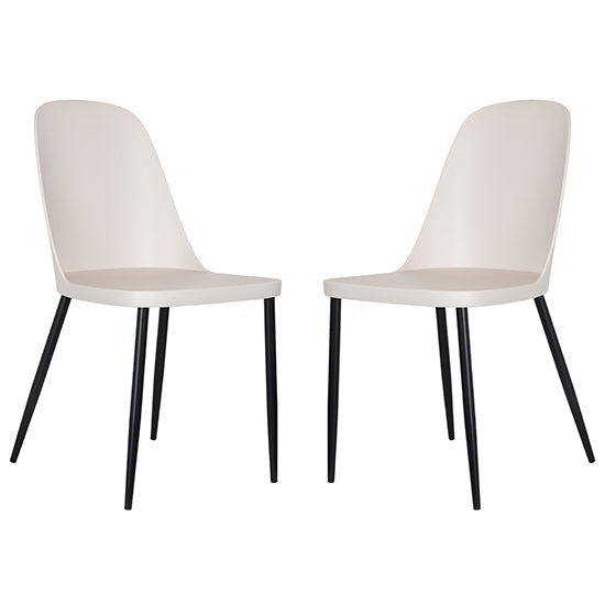 Berlin Duo Calico Plastic Seat Dining Chairs In Pair